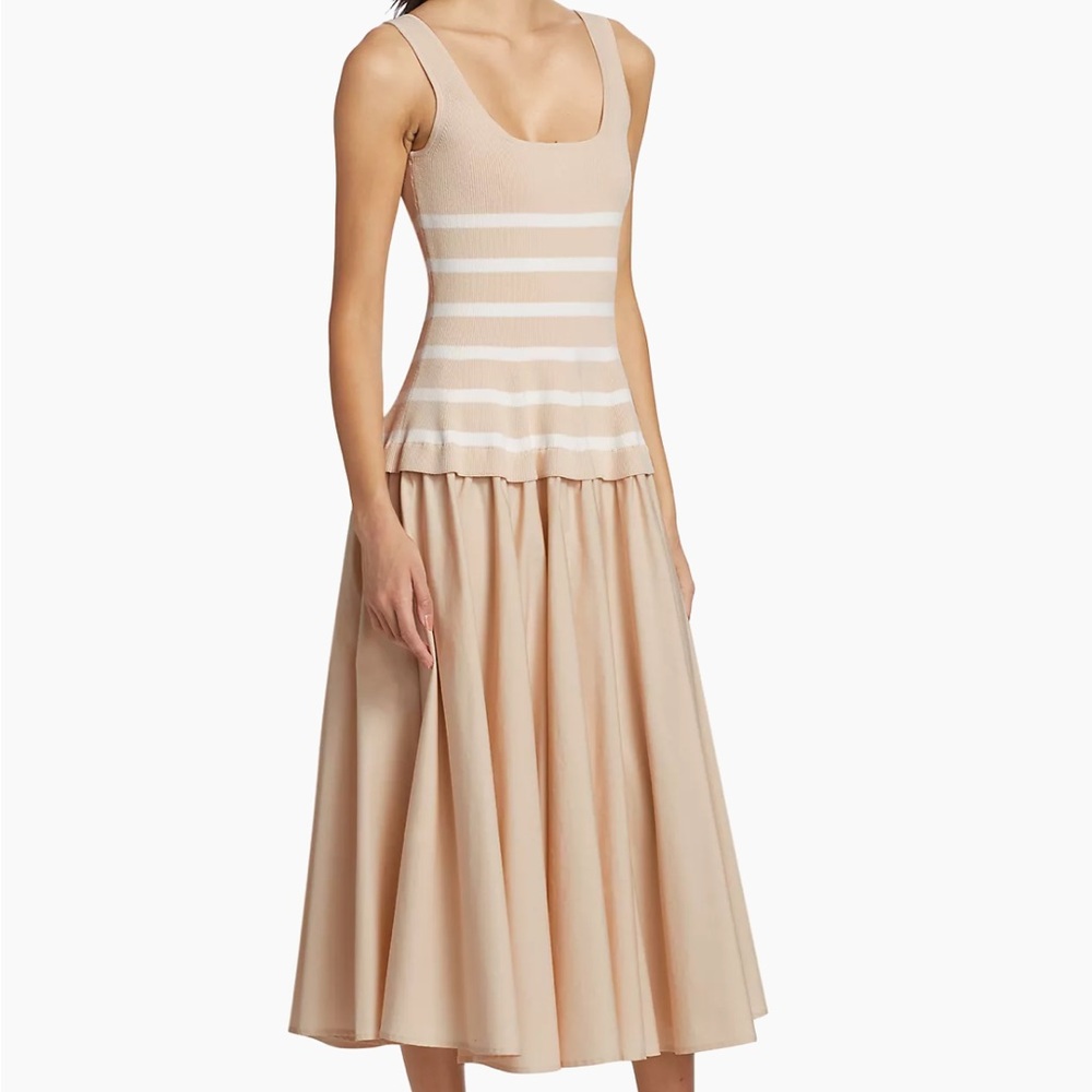 Simkhai Silas Cotton-Blend Stripe Midi-Dress